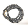 White on Black Swirl Matched Venetian beads, Antique, African Trade - AT0719