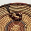 Matched Chinese Lacquer Brown, Red and Gold Wood Beads from China, Set of 6 - Rita Okrent Collection (ANT449)