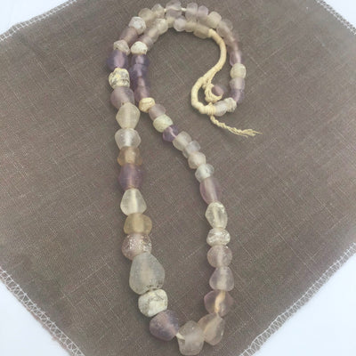 Antique Faceted Purple and Clear Dutch Glass Beads from the 1800's- Rita Okrent Collection (ANT307t)