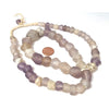 Antique Faceted Purple and Clear Dutch Glass Beads from the 1800's- Rita Okrent Collection (ANT307t)