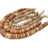 Graduated Ancient Neolithic Translucent Beige Quartz Donut Stone Beads from Mauritania -Rita Okrent Collection (S479)