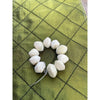 Ancient Calcified Hand Carved Faceted Shell Beads from the Sahara, Short Strand - Rita Okrent Collection (ANT498s)