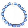 Antique Faceted Dust Blue Crystal Glass Choker Necklace, Paris or London -  Rita Okrent Collection (C153)