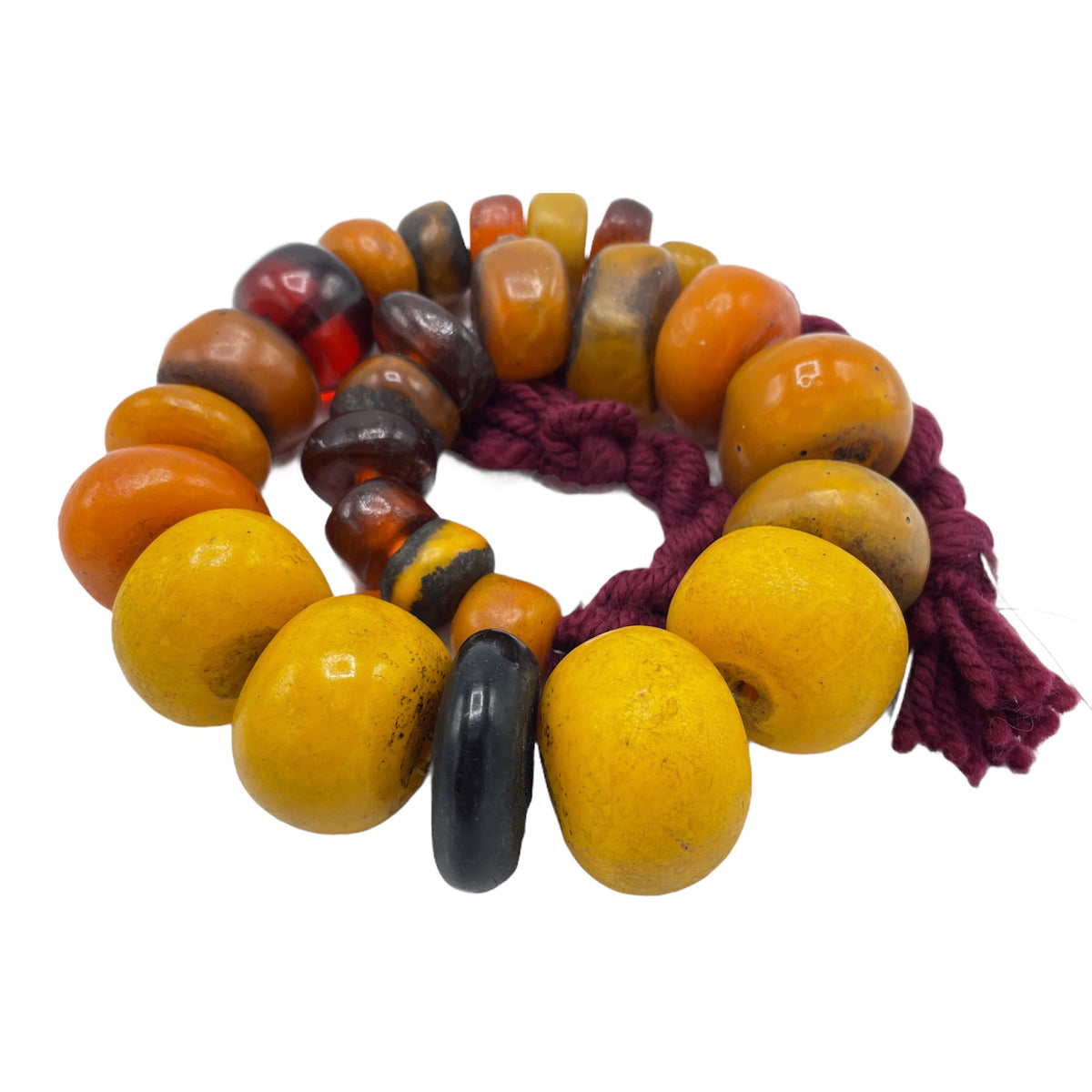 Superb Graduated Faux African Amber Resin Beads from Morocco - Rita Okrent Collection (AT1360)