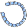 Antique Faceted Dust Blue Crystal Glass Choker Necklace, Paris or London -  Rita Okrent Collection (C153)