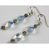 Vintage Swarovski Faceted Crystal Bead Earrings with Silver Beads from Bali
