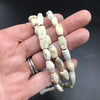 Ancient White and Cream Hues Calcified Shell Beads from the Sahara, Bicones- Rita Okrent Collection (ANT498)