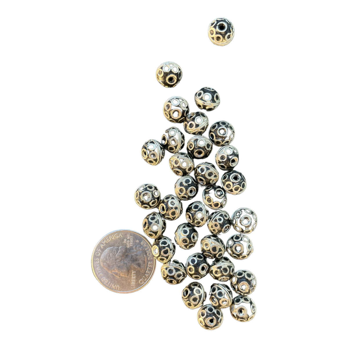 Berber Silver Eye Beads, Morocco -  Rita Okrent Collection (NP003)