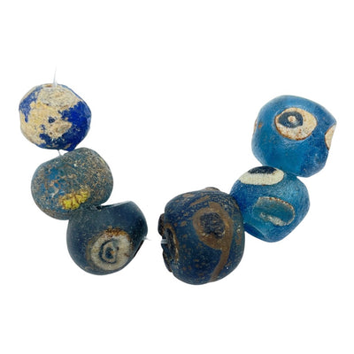 Choice of Short Strands of Ancient Multi-Eye Islamic Glass Evil Eye Beads from West Africa - Rita Okrent Collection (AG310)