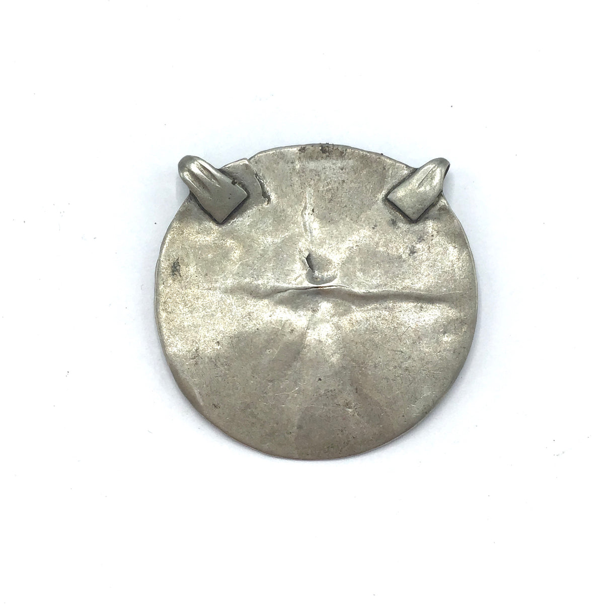 Goldwashed Silver Button Amulet, India -Rita Okrent Collection (P235f)
