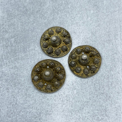 Tukulor or Songhai Wedding Headdress Pendants, in Gold and Silver -  Rita Okrent Collection (P660)