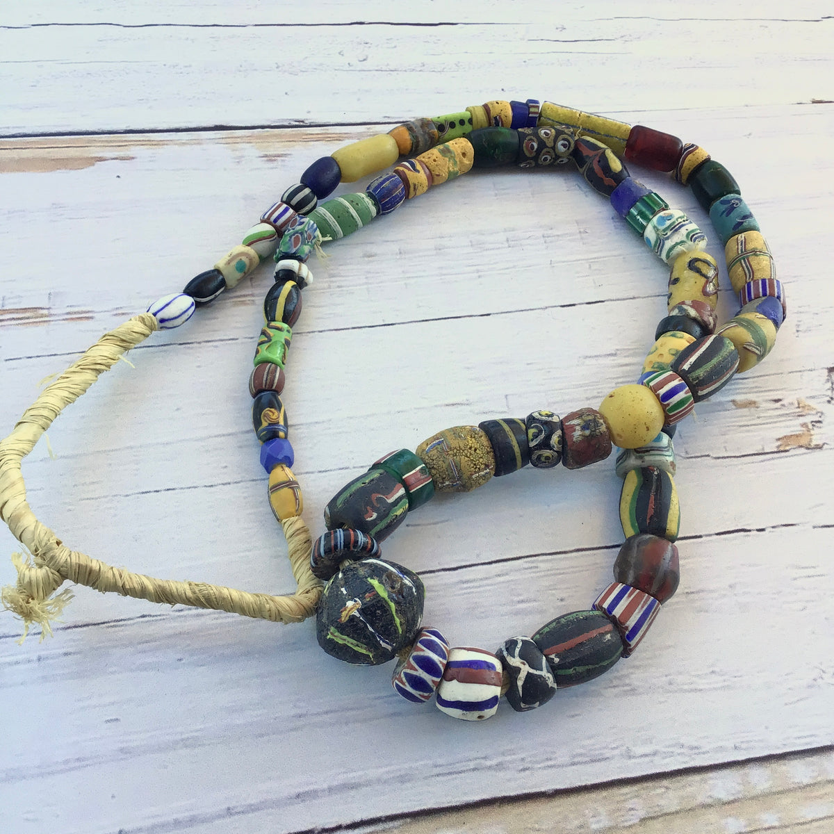 Mixed Glass African Trade Beads, Strand - Rita Okrent Collection (AT1311)