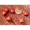 Antique Yemeni Deep Red Orange Coral Beads, Set of 6 - C355