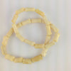 Off-White Vintage Carved African Antelope Bone Bead Strand from the African Trade - AT1568