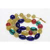 Vintage Blue, Yellow, Pink and Blue-Green Chinese Glass Beads 