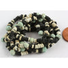 Ancient Black, Blue and White Faience Bead Necklace, Late Period, Egypt