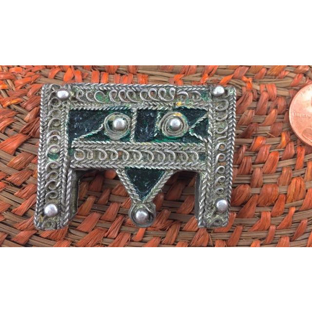 Vintage Berber Silver Hirz Pendant, Morocco