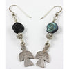 Silver Peace Dove Charm Earrings with Silver Beads from Bali 