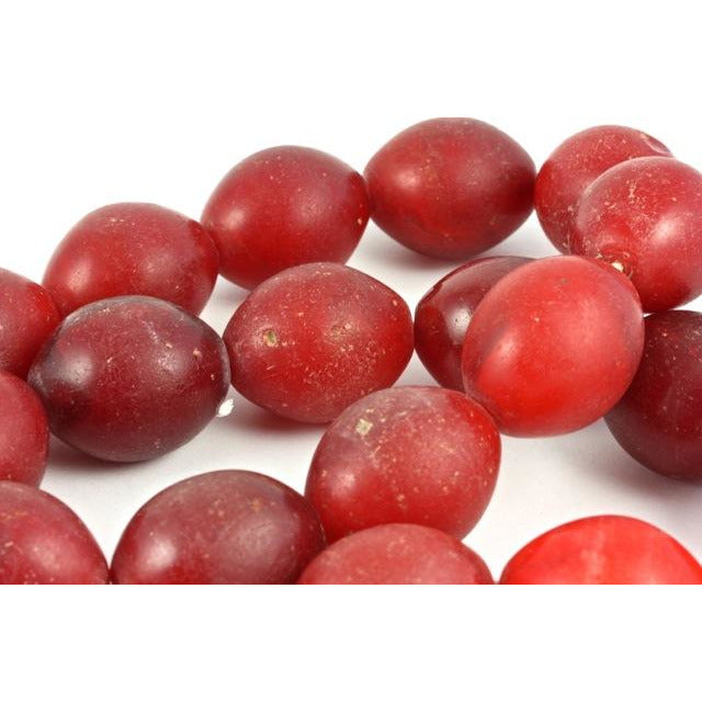 Red Large Pigeon Egg Beads, Ethiopia