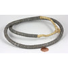 Bohemian Grey Molded Interlocking Vertebrae Glass Trade Beads, Europe - ANT119