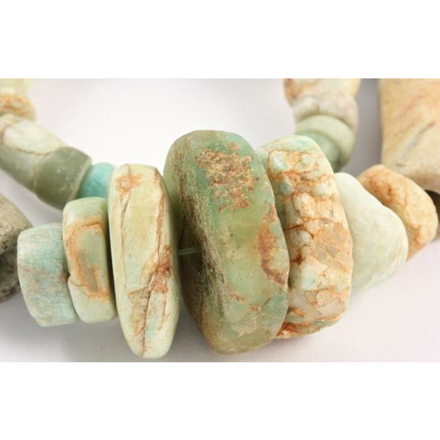 Ancient Amazonite Beads, Mixed Sizes and Shapes, Mauritania - S322