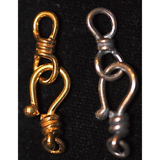 Custom Order Rita Okrent Collection Rita Hook-and-Eye Clasps in Sterling Silver and Gold-Over-Sterling in 18mm, 22mm and 26mm Sizes is