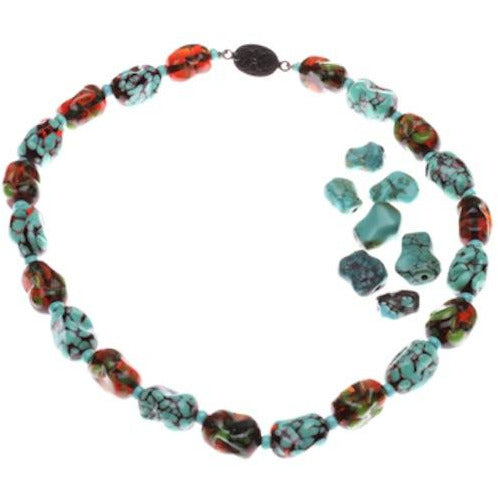 Unusual Faux Turquoise Necklace from the Collection of Robert Liu