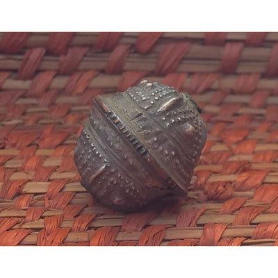 Mauritanian Antique Silver and Copper Round Rare Aggrab al Fadda Beads, Small - ANT258