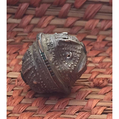 Mauritanian Antique Silver and Copper Round Rare Aggrab al Fadda Beads, Small - ANT258