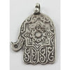Meknes Silver Jewish Hamsa Amulet, Morocco - P343