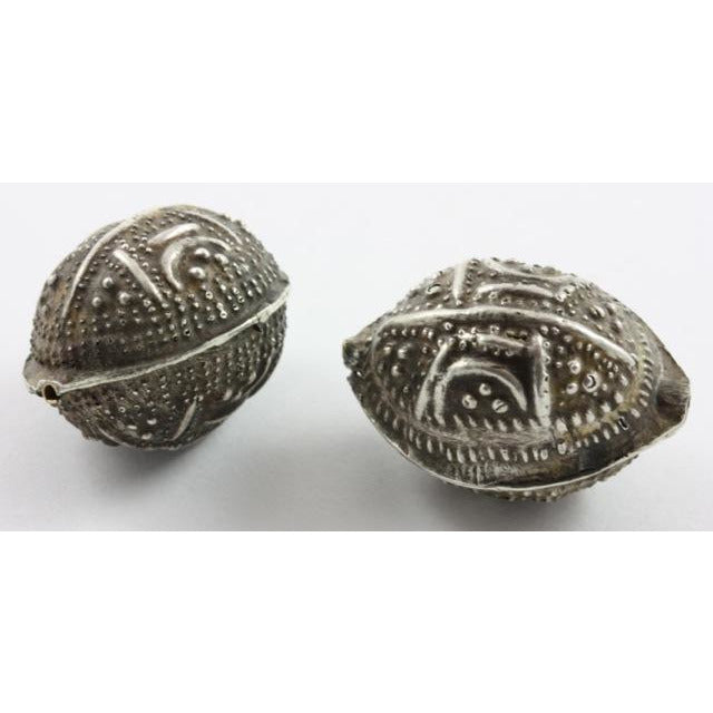 Large Silver Mauritanian Aggrab Al Fadda Beads - C198