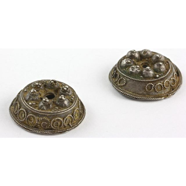 Mauritanian Antique Silver Headdress Pendants, - C231