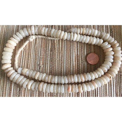 Ancient Djenne Graduated Very Pale Stone Quartz Beads, Mali