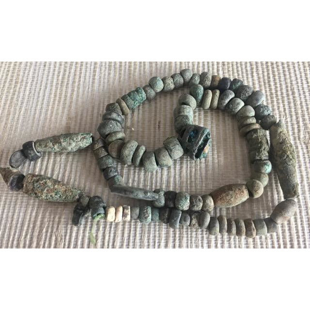 Djenne Bronze Ancient Excavated Bead Necklace, Mali  - C173