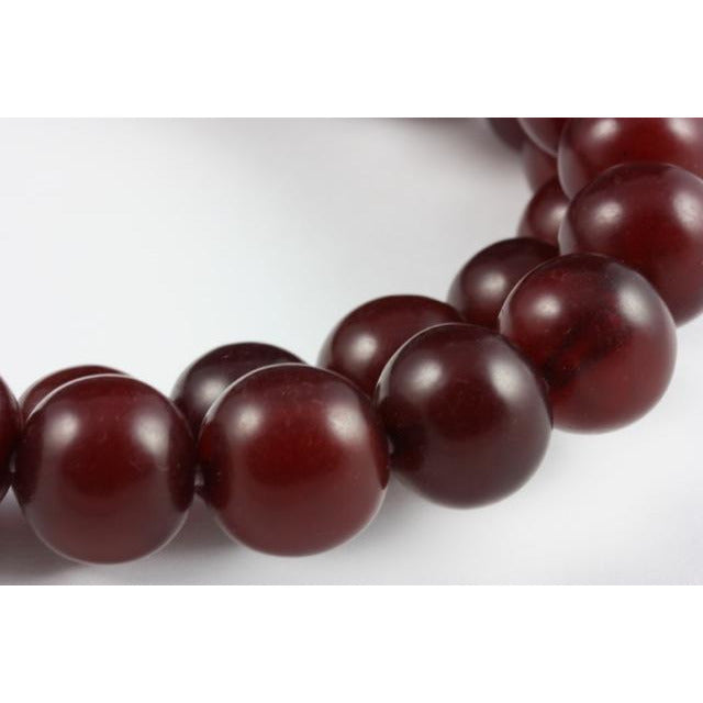 Faux Red Wine Amber Beads, Matched Rounds, Africa 