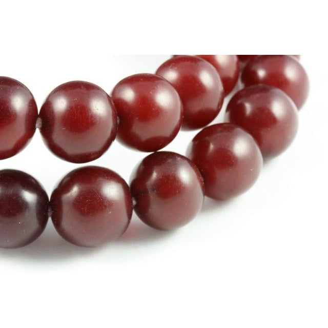 Faux Red Wine Amber Beads, Matched Rounds, Africa 