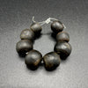 Strand of 8 Round Edged Coral Beads from an old Yemeni Prayer Strand - Rita Okrent Collection (ANT539)
