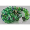 Green and Blue Bohemian Glass Beads, Antique -