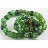 Green and Blue Bohemian Glass Beads, Antique