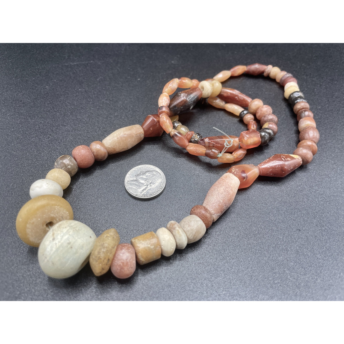 Mixed Carnelian, Agate and Faux Amber Beads from the African Trade - Rita Okrent Collection (S587)