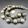 Antique Granulated Silver and Hollow Silver Beads Strand, from Yemen - Rita Okrent Collection (ANT549)
