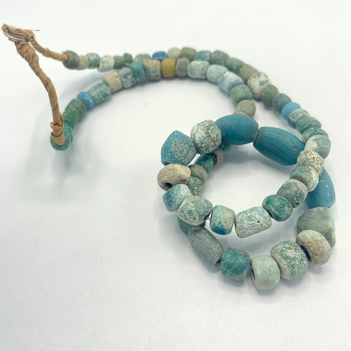 Mixed Shape Ancient Glass Beads in Lovely Blues and Greens - Rita Okrent Collection (AG249)