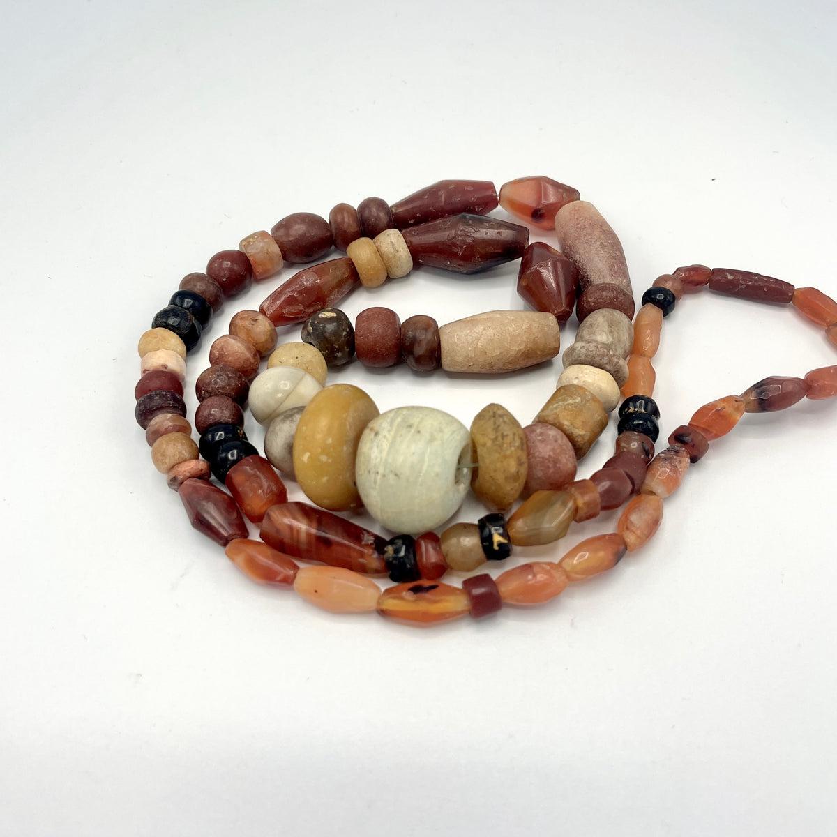 Mixed Carnelian, Agate and Faux Amber Beads from the African Trade - Rita Okrent Collection (S587)