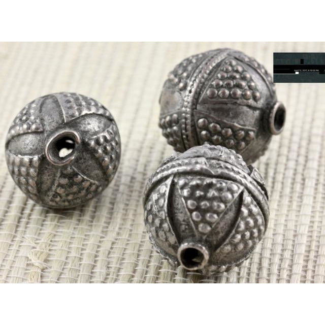 Antique Wasab Yemeni Granulated Silver Beads, Yemen - ANT318