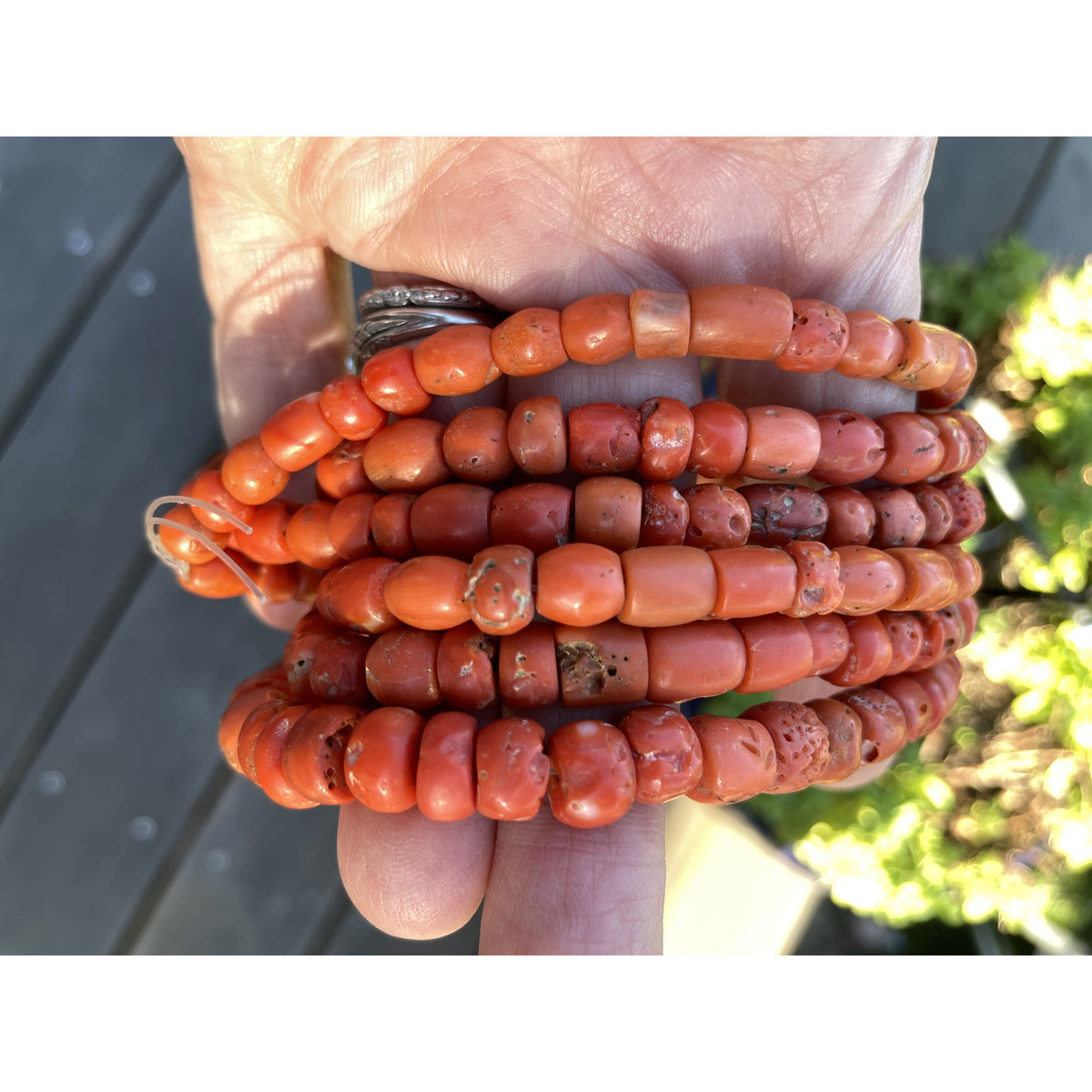 Antique Yemeni Coral Beads, Very Long Strand - Rita Okrent Collection (C789)