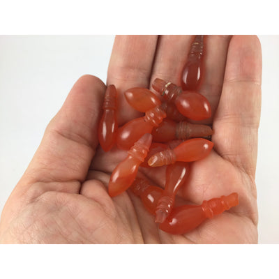 Antique Chinese Carnelian Drops, Qing Dynasty - Rita Okrent Collection (P787)