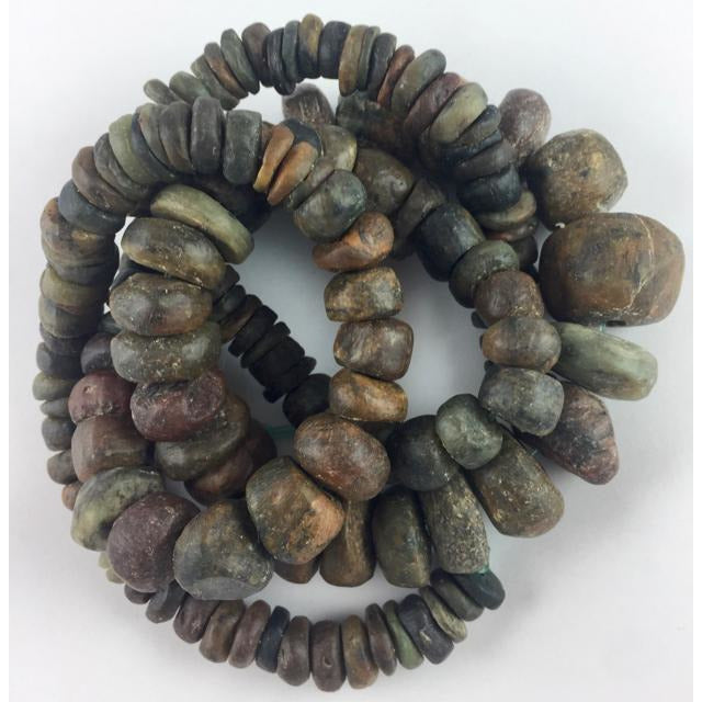 Brown Stone Beads, Strand, Mali - S431