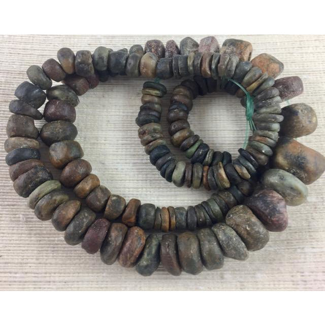 Brown Stone Beads, Strand, Mali - S431