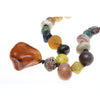 Ancient Egyptian and African Trade Beads knotted on leather, cord wrapped - Rita Okrent Collection (NE064)