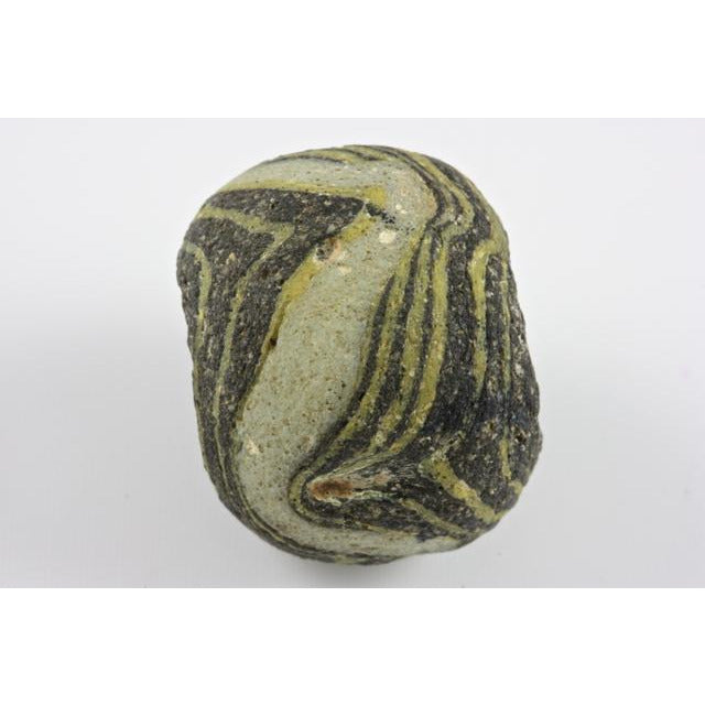 Ancient Islamic Glass Bead with Trailed Designs, Syria - AG016b